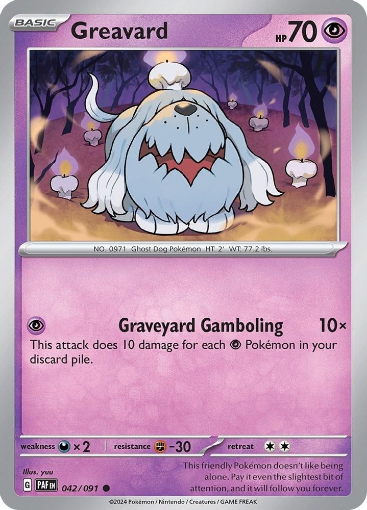 SV: Paldean Fates (PAF) - Greavard (#042/091, Common) ()