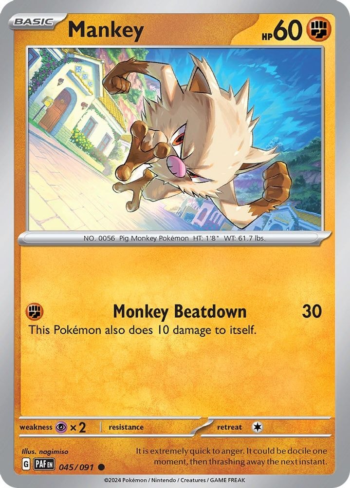SV: Paldean Fates (PAF) - Mankey - 045/091 (#045/091, Common) ()
