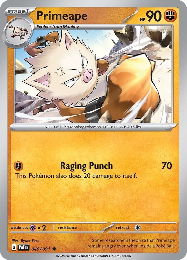 SV: Paldean Fates (PAF) - Primeape - 046/091 (#046/091, Uncommon) ()