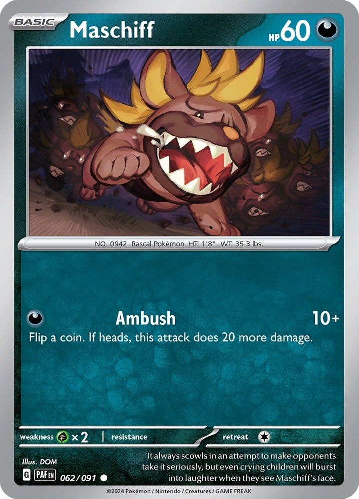 SV: Paldean Fates (PAF) - Maschiff (#062/091, Common) ()