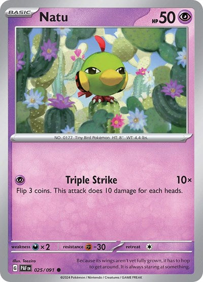 SV: Paldean Fates (PAF) - Natu - 025/091 (#025/091, Common) ()