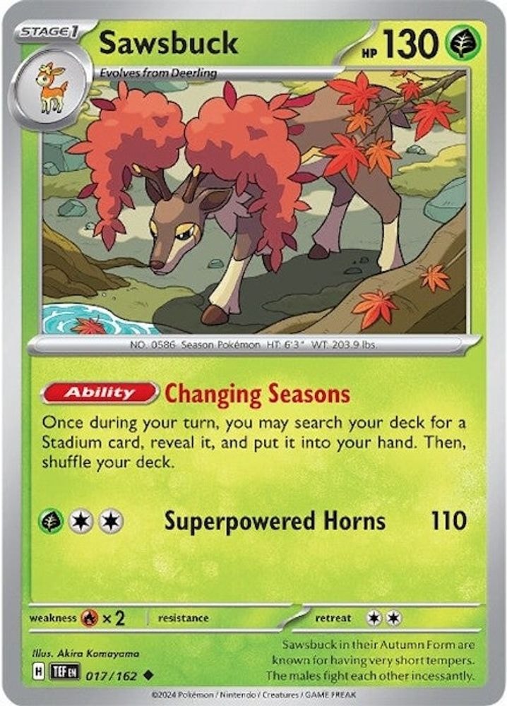 SV05: Temporal Forces (TEF) - Sawsbuck - 017/162 (#017/162, Uncommon) ()