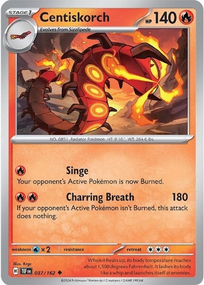 SV05: Temporal Forces (TEF) - Centiskorch (#037/162, Uncommon) ()
