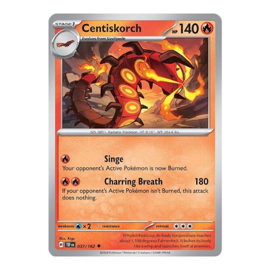 SV05: Temporal Forces (TEF) - Centiskorch (#037/162) (Near Mint)