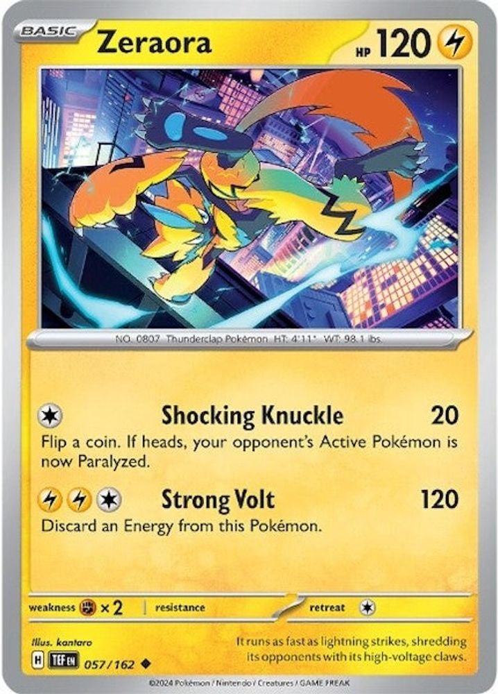 SV05: Temporal Forces (TEF) - Zeraora (#057/162, Uncommon)