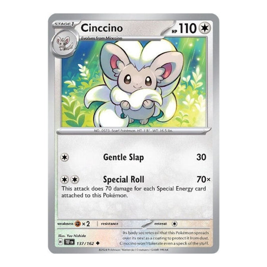 SV05: Temporal Forces (TEF) - Cinccino 137 162 (#137/162) (Near Mint)