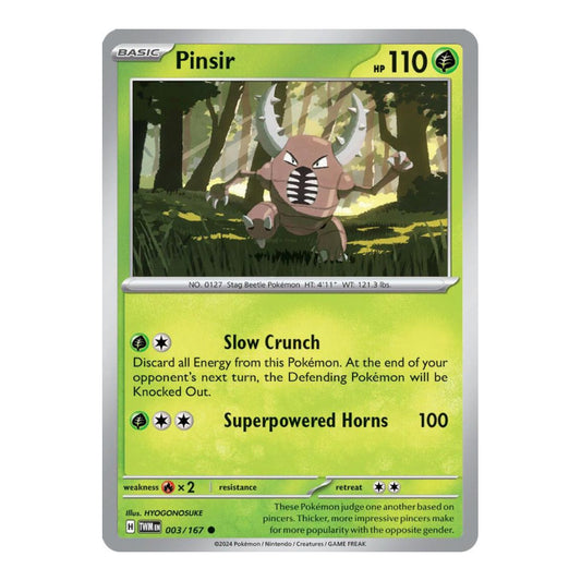 SV06: Twilight Masquerade (TWM) - Pinsir 003 167 (#003/167) (Near Mint)