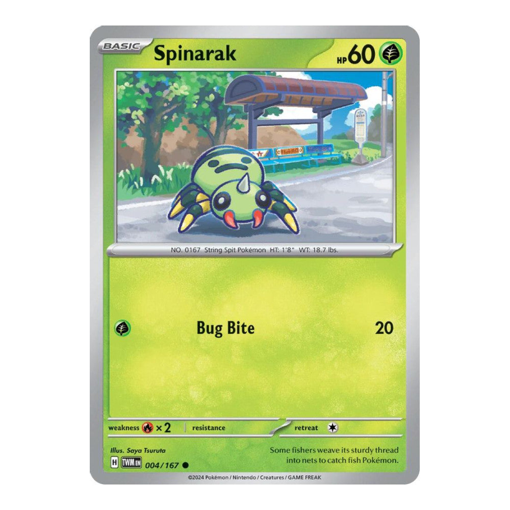 SV06: Twilight Masquerade (TWM) - Spinarak (#004/167) (Near Mint)
