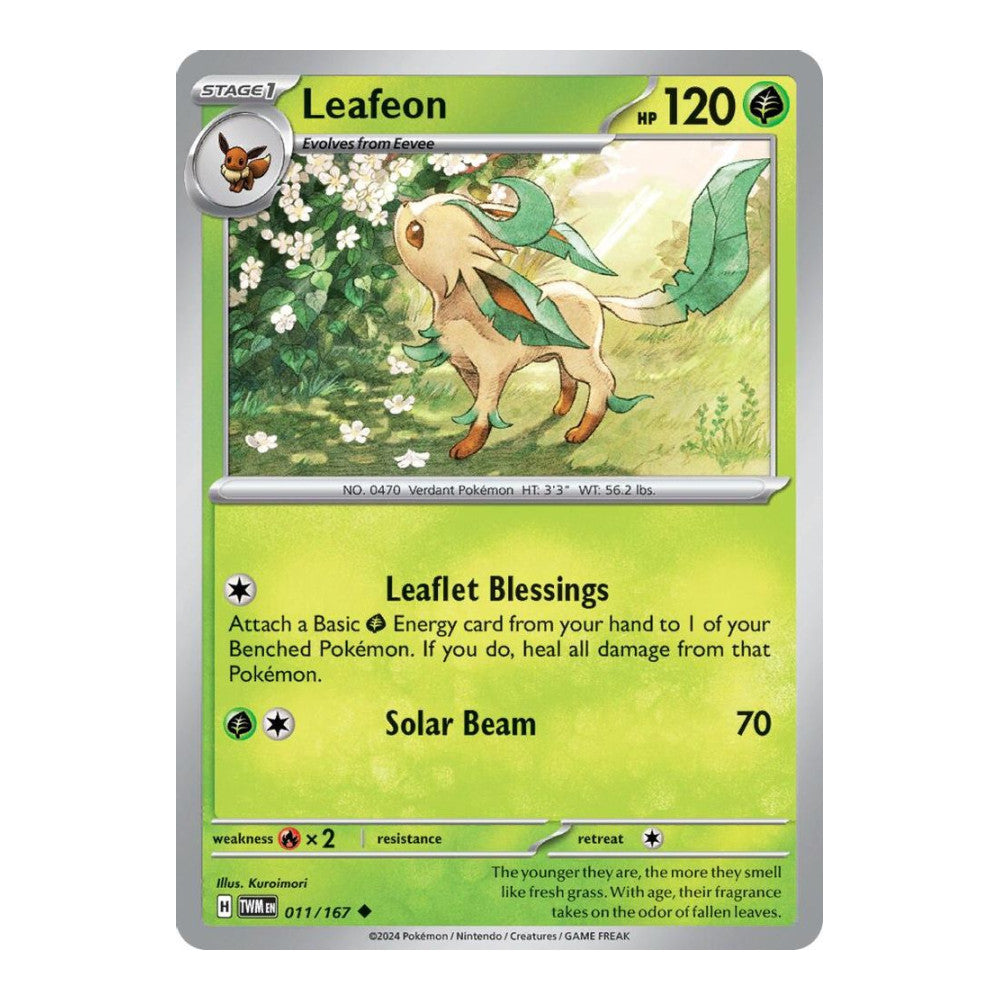 SV06: Twilight Masquerade (TWM) - Leafeon (#011/167) (Near Mint)