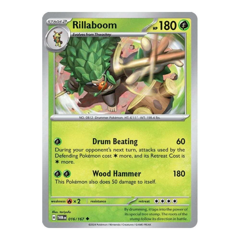 SV06: Twilight Masquerade (TWM) - Rillaboom (#016/167) (Near Mint)