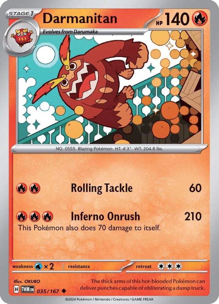 SV06: Twilight Masquerade (TWM) - Darmanitan (#035/167, Uncommon) ()