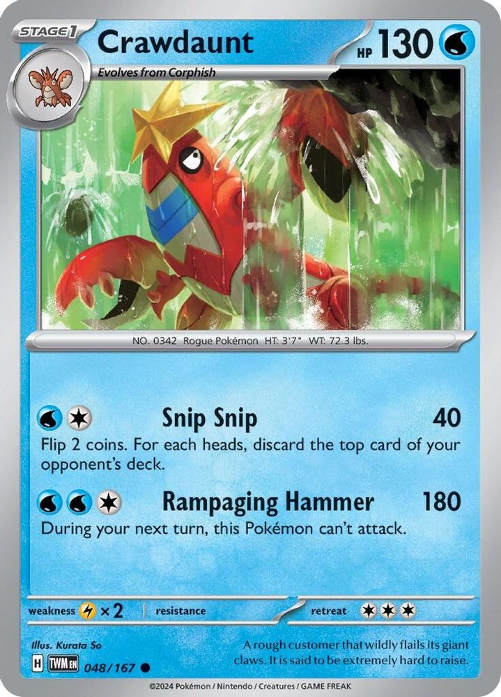 SV06: Twilight Masquerade (TWM) - Crawdaunt (#048/167, Common) ()