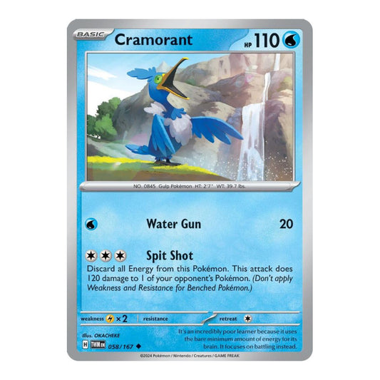 SV06: Twilight Masquerade (TWM) - Cramorant 058 167 (#058/167) (Near Mint)