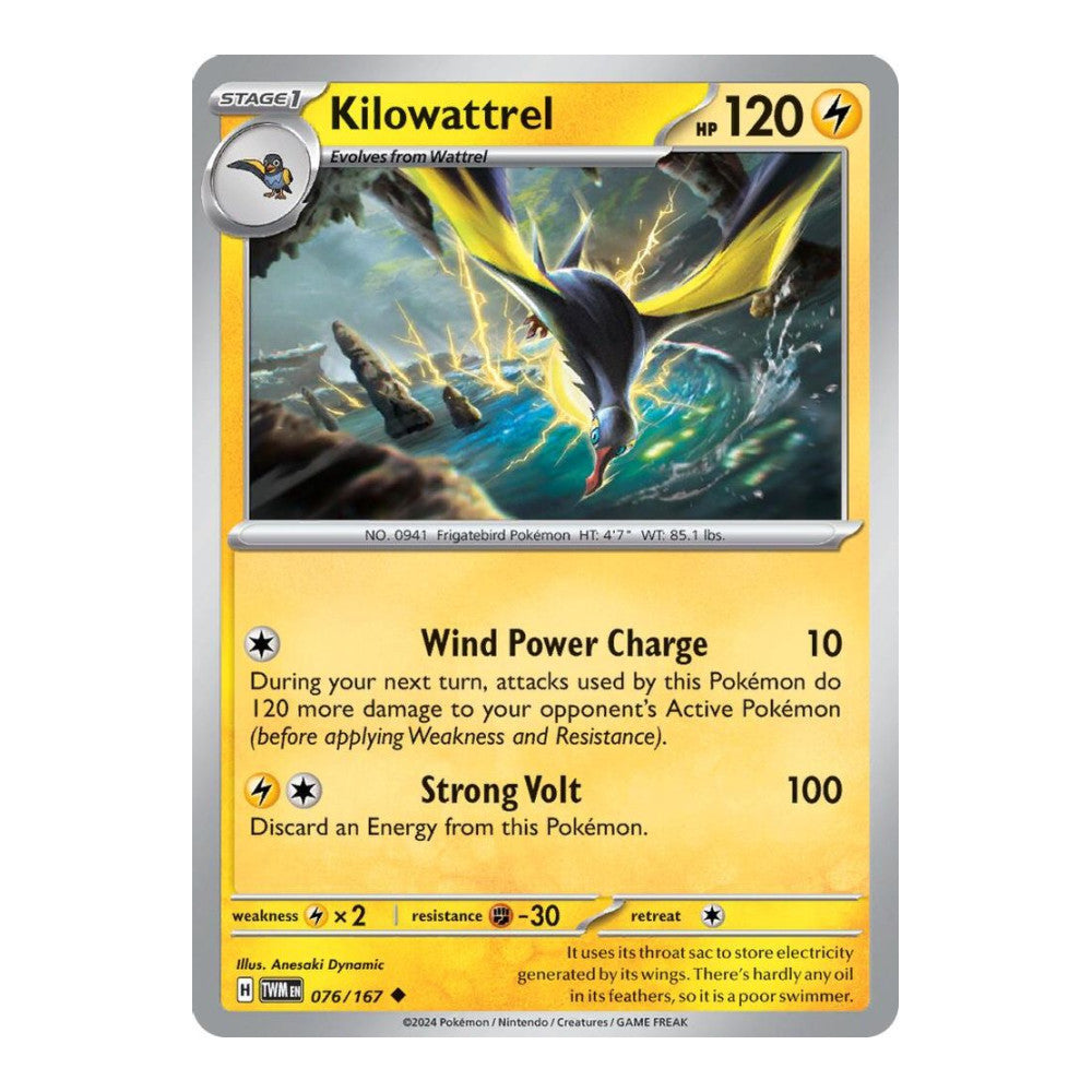 SV06: Twilight Masquerade (TWM) - Kilowattrel (#076/167) (Near Mint)