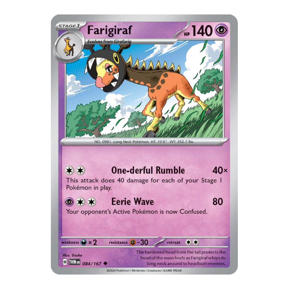SV06: Twilight Masquerade (TWM) - Farigiraf (#084/167) (Near Mint)