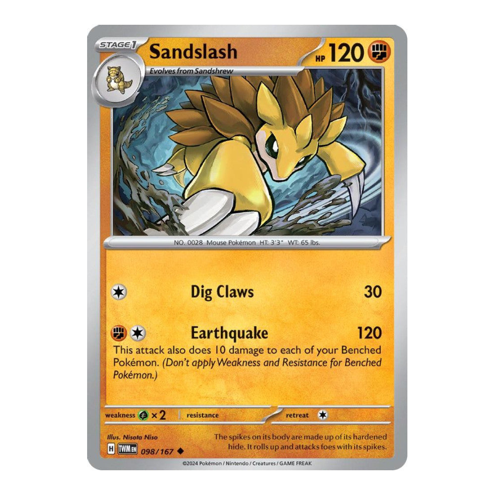 SV06: Twilight Masquerade (TWM) - Sandslash (#098/167) (Near Mint)