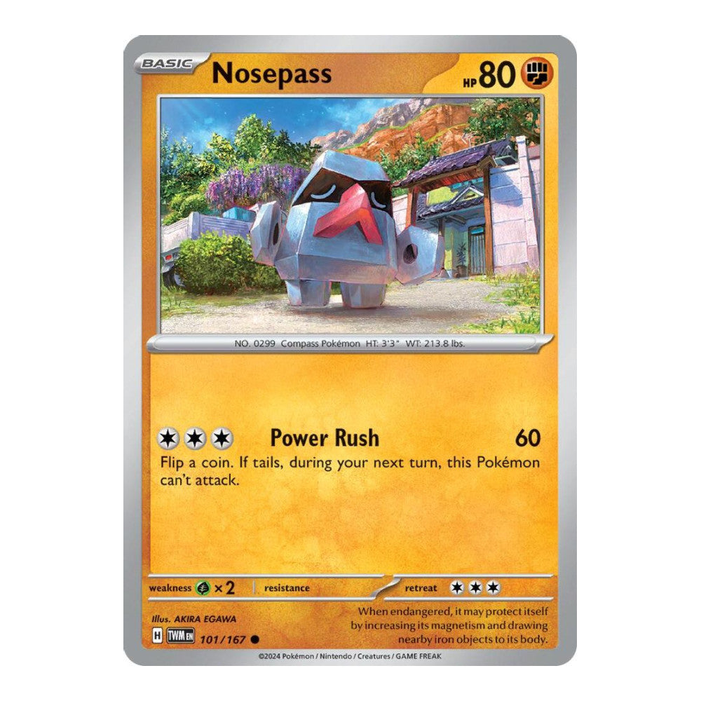 SV06: Twilight Masquerade (TWM) - Nosepass (#101/167) (Near Mint)