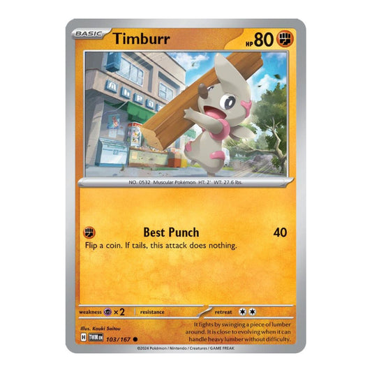 SV06: Twilight Masquerade (TWM) - Timburr 103 167 (#103/167) (Near Mint)
