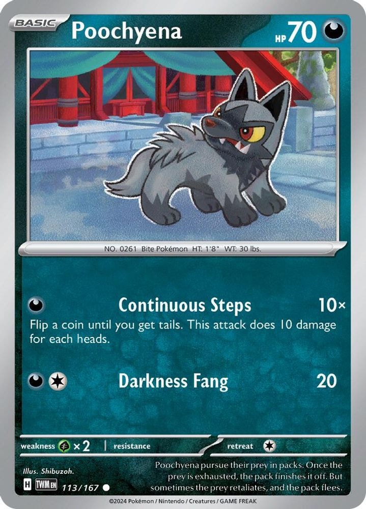 SV06: Twilight Masquerade (TWM) - Poochyena (#113/167, Common)