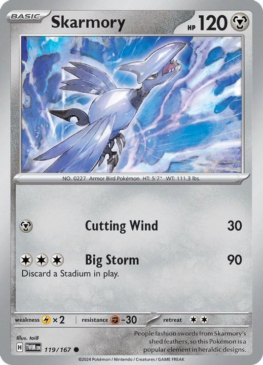 SV06: Twilight Masquerade (TWM) - Skarmory (#119/167, Common) ()