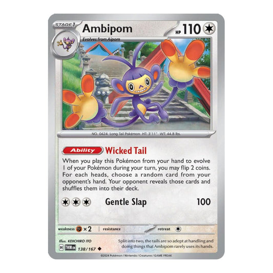 SV06: Twilight Masquerade (TWM) - Ambipom (#138/167) (Near Mint)
