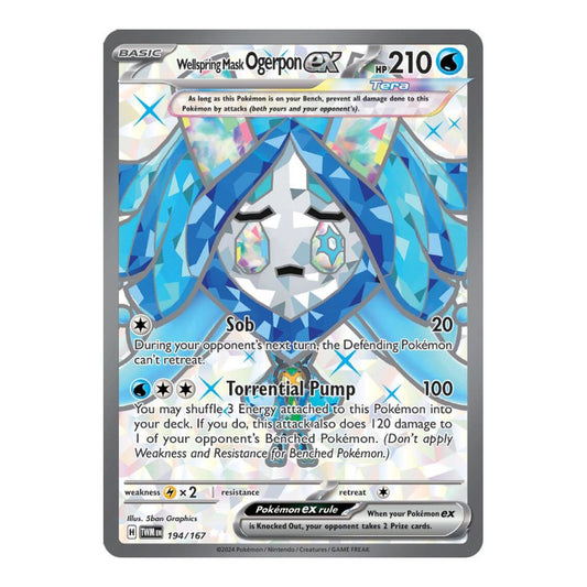 SV06: Twilight Masquerade (TWM) - Wellspring Mask Ogerpon ex 194 167 (#194/167) (Near Mint)