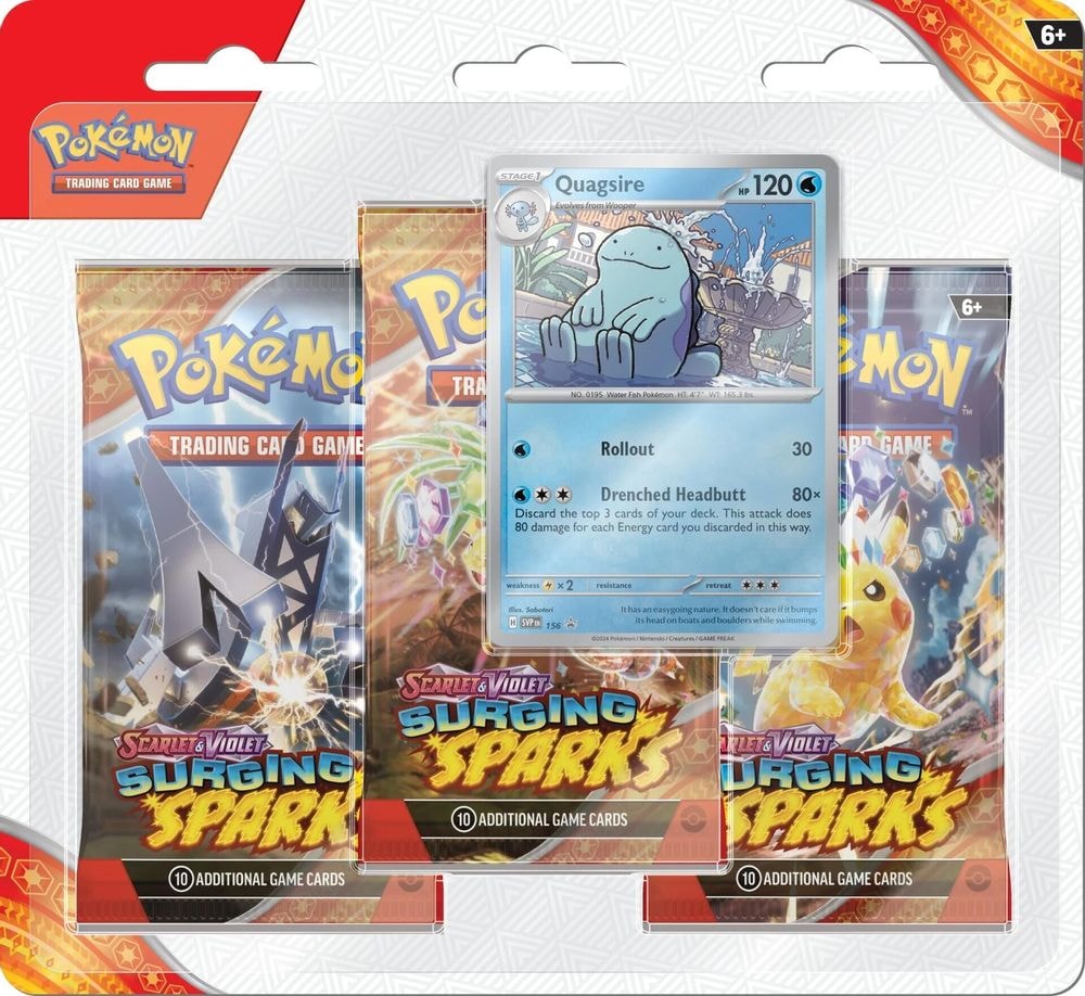 SV08: Surging Sparks (SSP) - Surging Sparks 3 Pack Blisters [Quagsire] (,) ()
