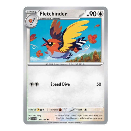SV07: Stellar Crown (SCR) - Fletchinder (#122/142) (Near Mint)