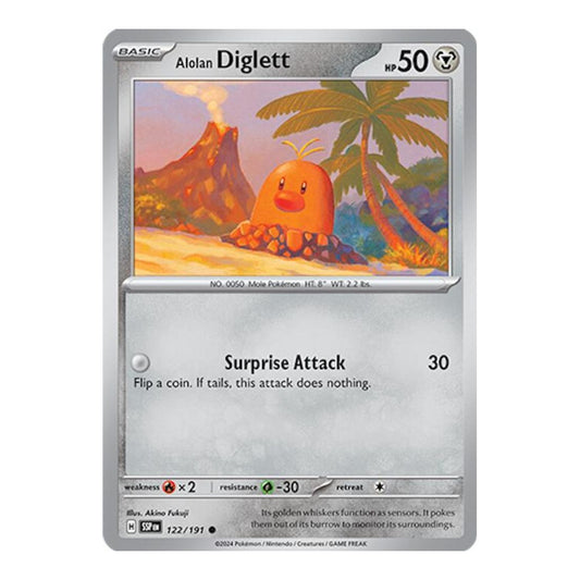 SV08: Surging Sparks (SSP) - Alolan Diglett (#122/191) (Near Mint)