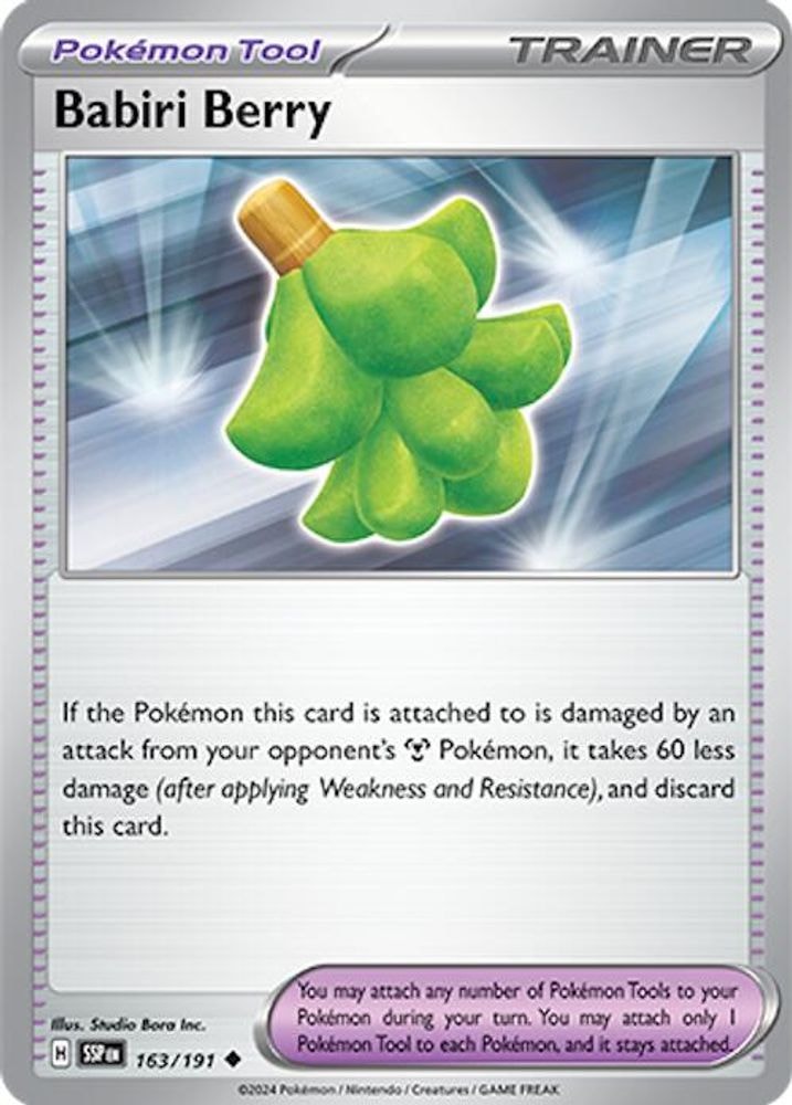 SV08: Surging Sparks (SSP) - Babiri Berry (#163/191, Uncommon) ()