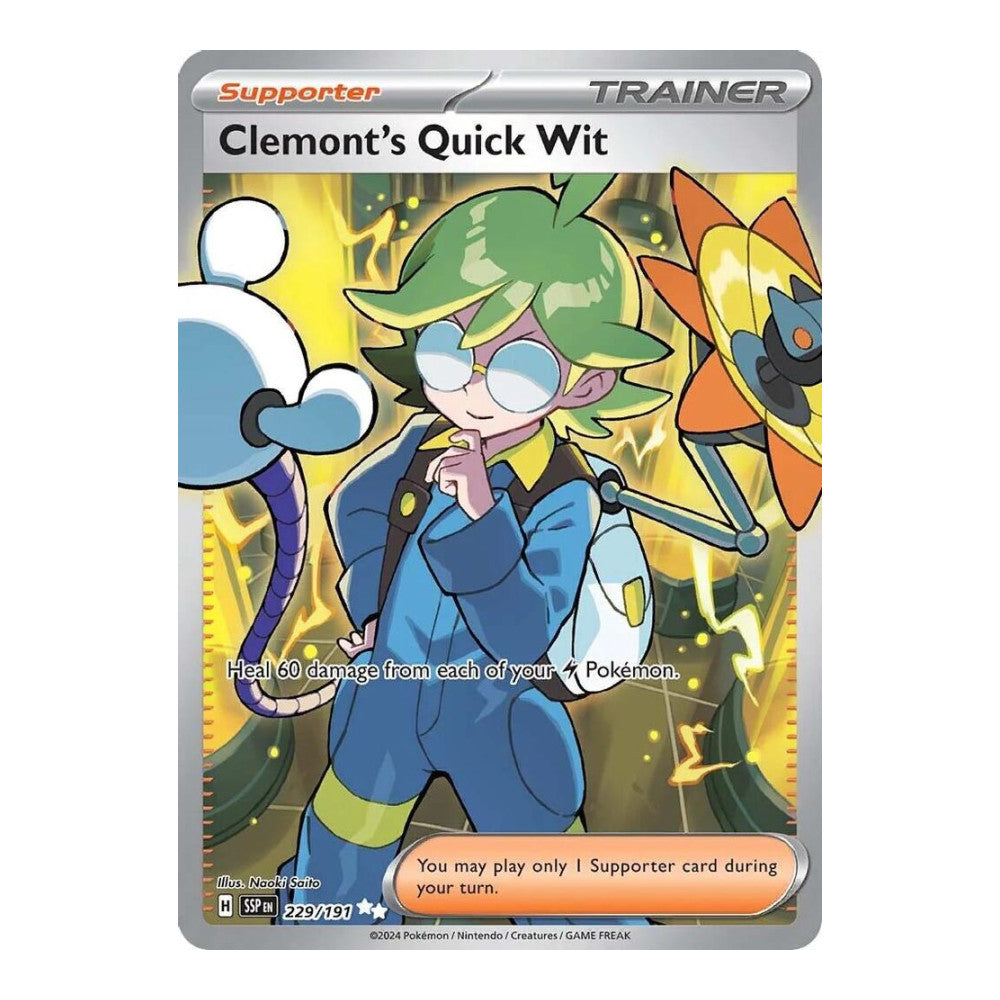 SV08: Surging Sparks (SSP) - Clemont's Quick Wit - 229/191 (#229/191) (Near Mint)
