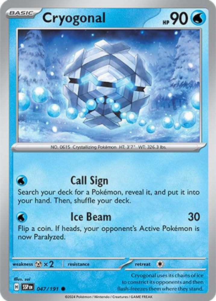 SV08: Surging Sparks (SSP) - Cryogonal (#047/191, Common) ()