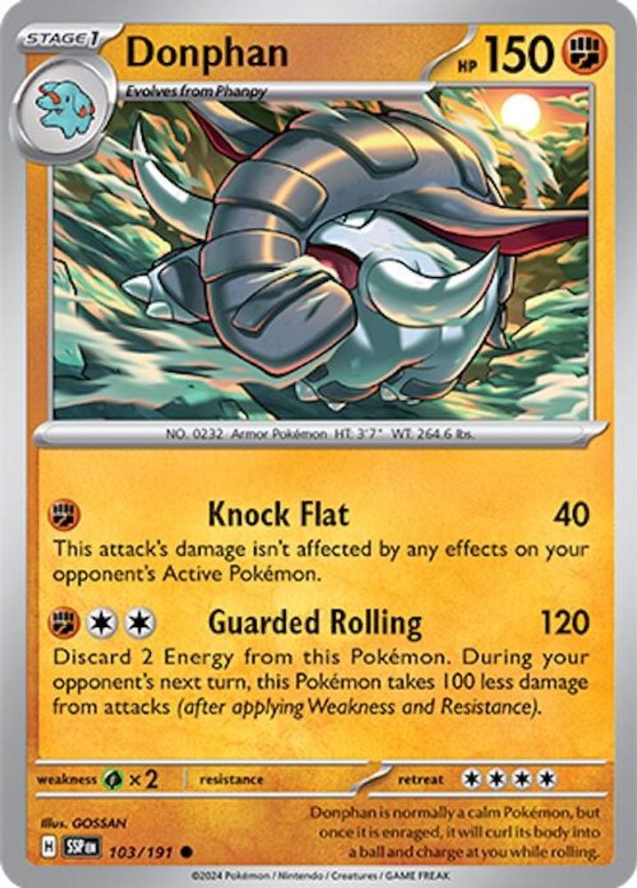 SV08: Surging Sparks (SSP) - Donphan (#103/191, Common) ()