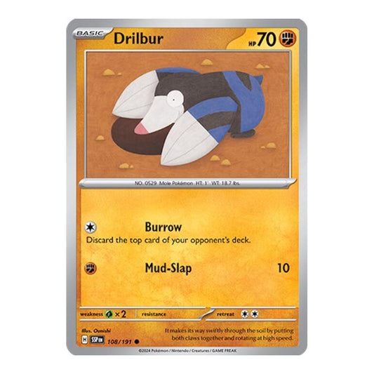 SV08: Surging Sparks (SSP) - Drilbur (#108/191) (Near Mint)
