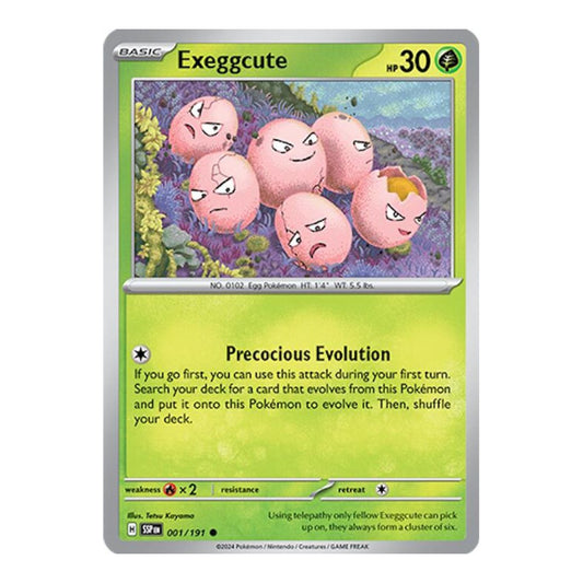 SV08: Surging Sparks (SSP) - Exeggcute 001 191 (#001/191) (Near Mint)
