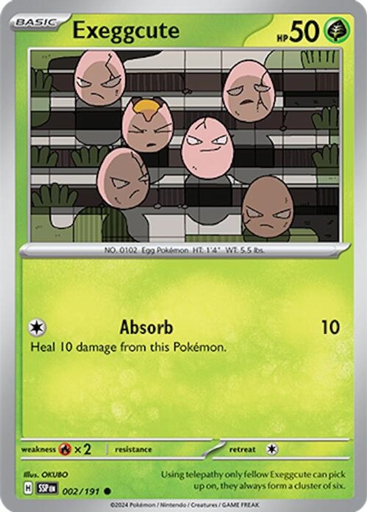 SV08: Surging Sparks (SSP) - Exeggcute - 002/191 (#002/191, Common) ()