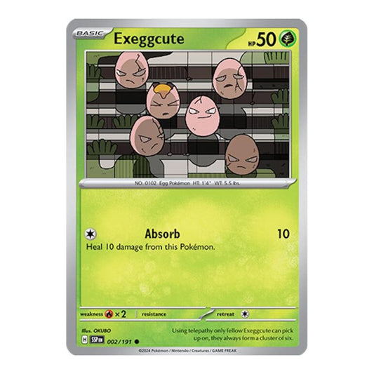 SV08: Surging Sparks (SSP) - Exeggcute 002 191 (#002/191) (Near Mint)