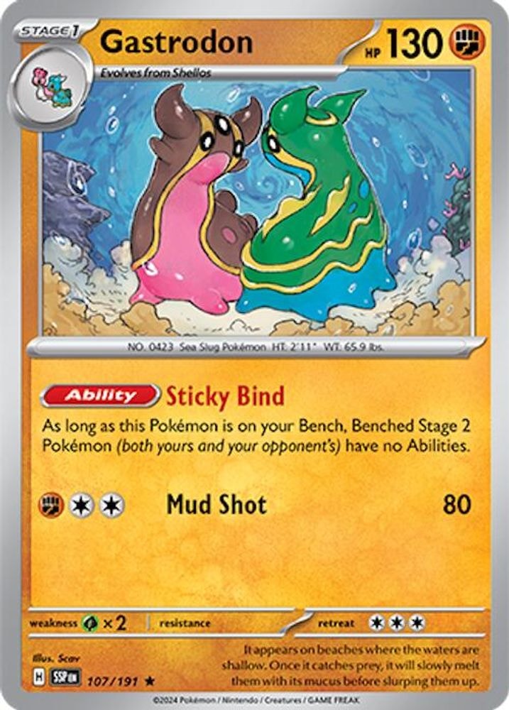 SV08: Surging Sparks (SSP) - Gastrodon (#107/191, Rare) ()