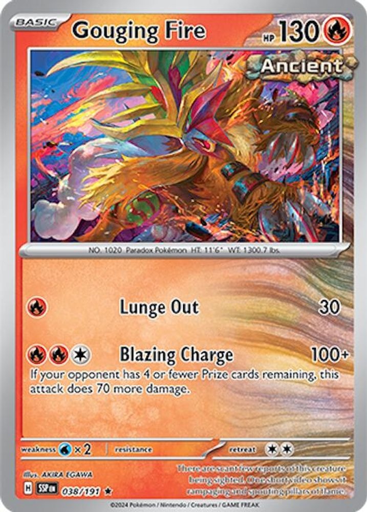 SV08: Surging Sparks (SSP) - Gouging Fire (#038/191, Rare) ()