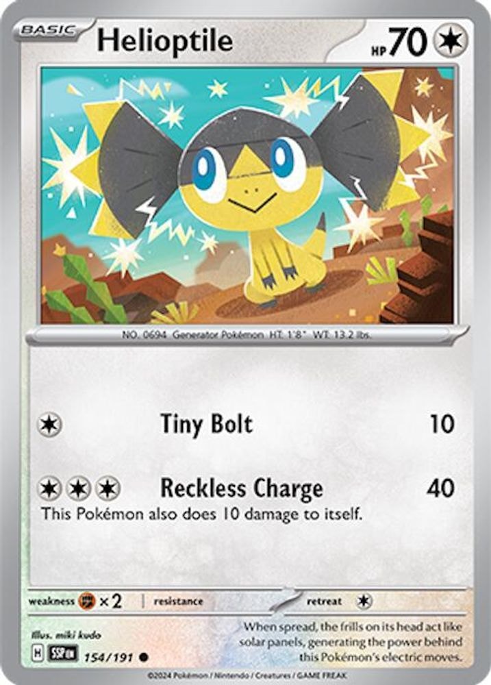 SV08: Surging Sparks (SSP) - Helioptile (#154/191, Common) ()