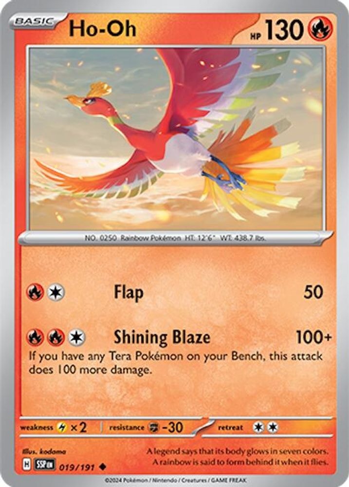 SV08: Surging Sparks (SSP) - Ho-Oh (#019/191, Uncommon) ()