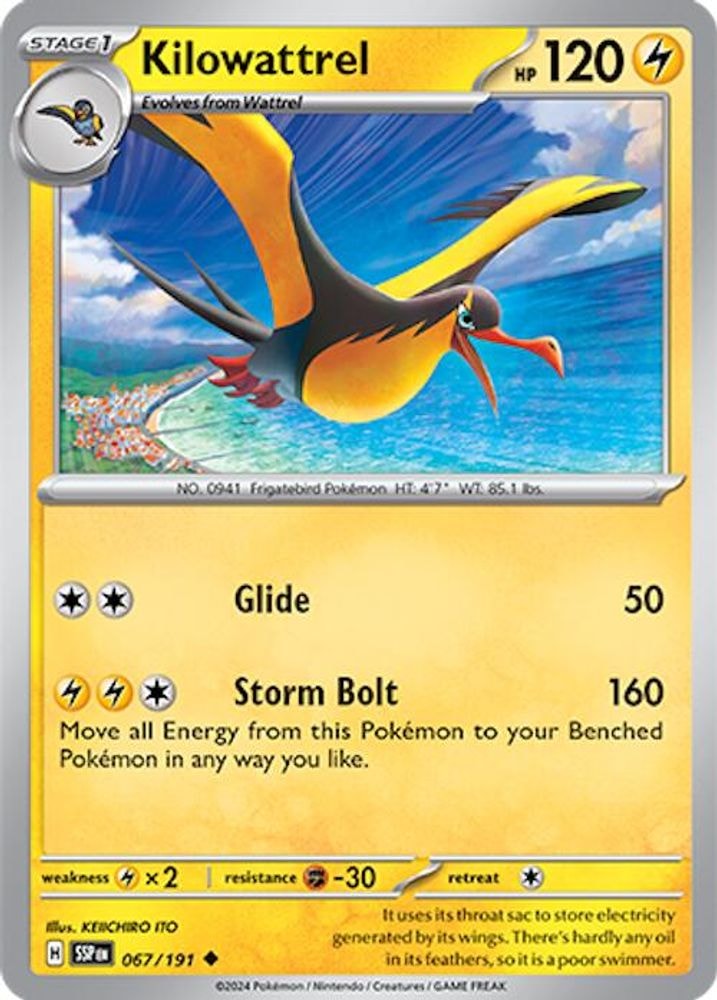 SV08: Surging Sparks (SSP) - Kilowattrel (#067/191, Uncommon) ()
