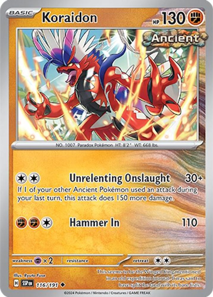 SV08: Surging Sparks (SSP) - Koraidon (#116/191, Uncommon) ()