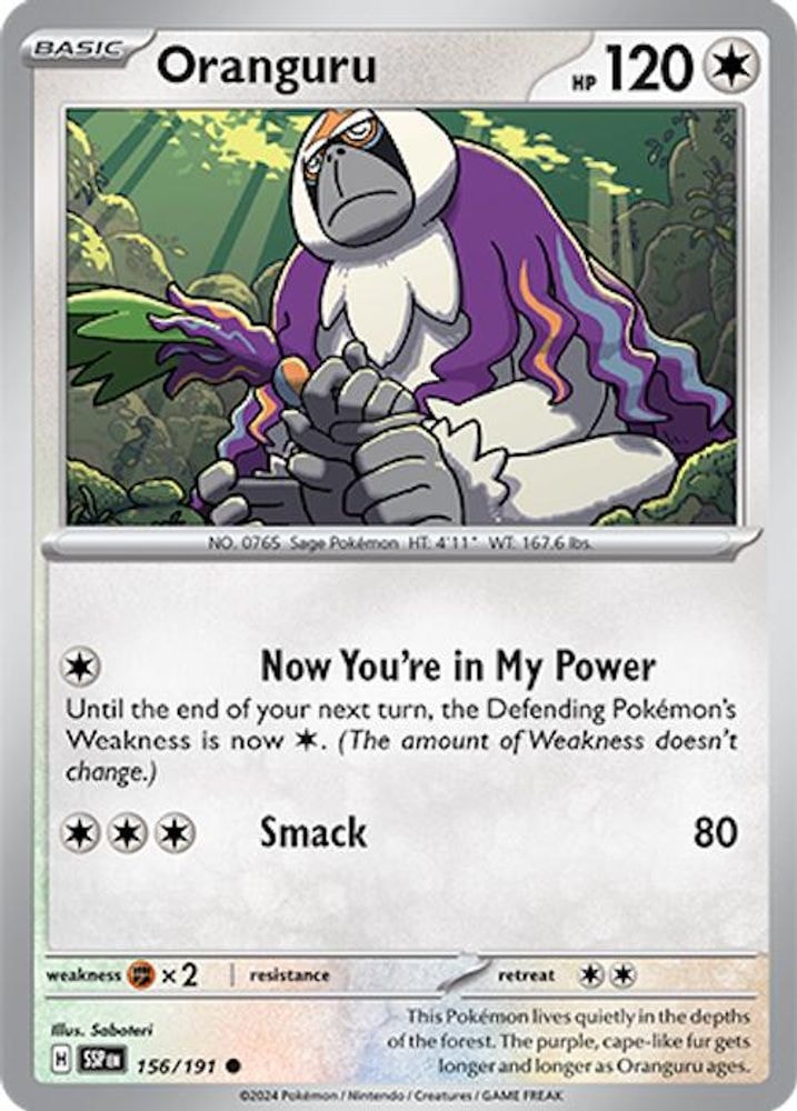 SV08: Surging Sparks (SSP) - Oranguru (#156/191, Common) ()