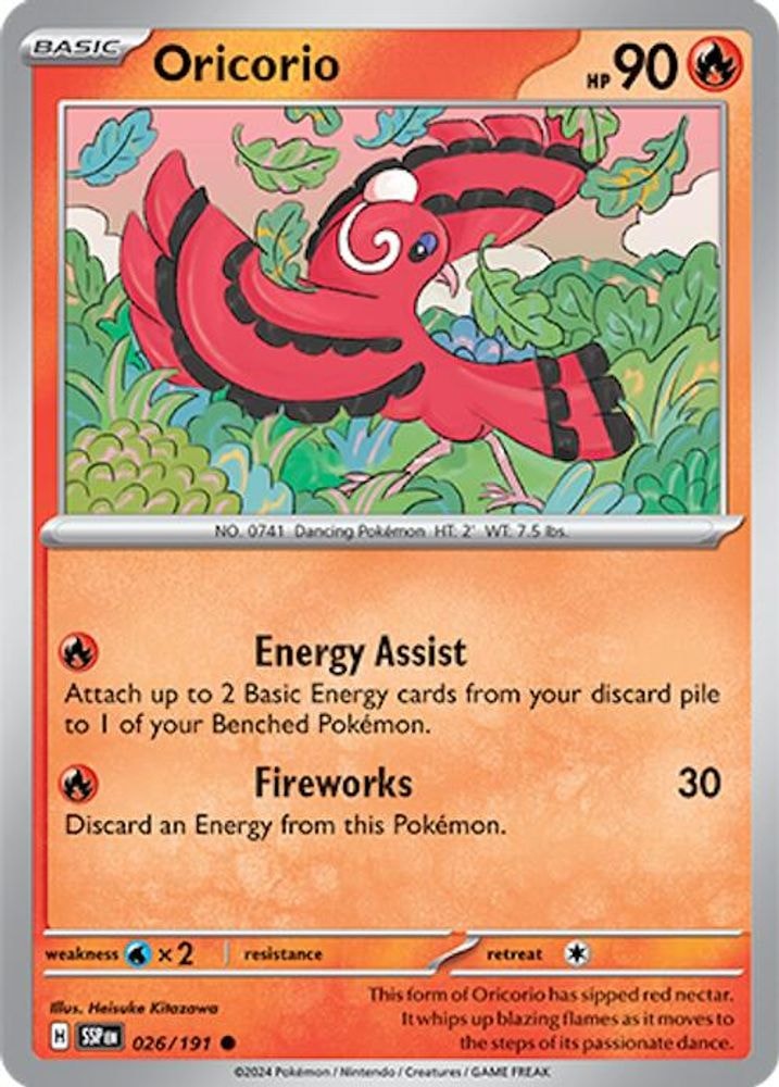 SV08: Surging Sparks (SSP) - Oricorio - 026/191 (#026/191, Common) ()