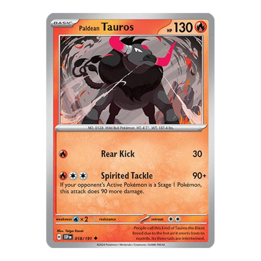 SV08: Surging Sparks (SSP) - Paldean Tauros - 018/191 (#018/191)