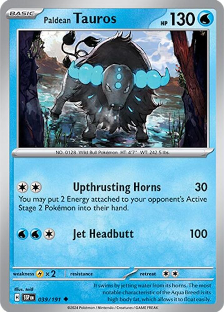 SV08: Surging Sparks (SSP) - Paldean Tauros - 039/191 (#039/191, Uncommon) ()