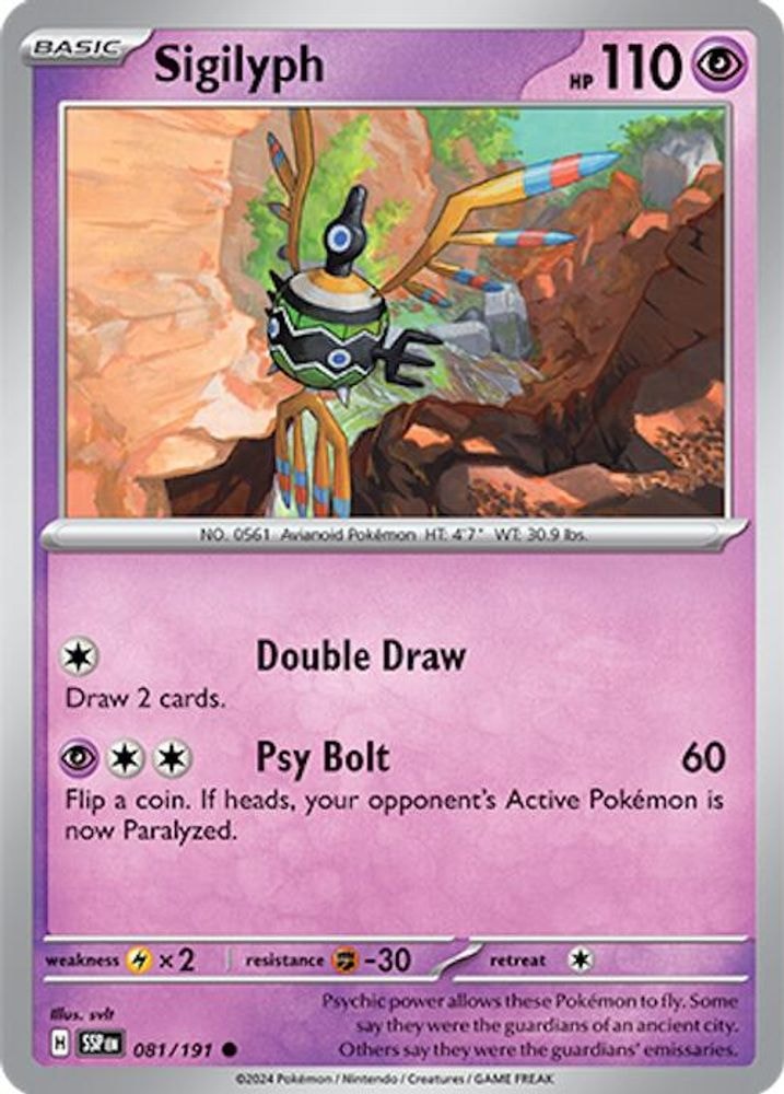 SV08: Surging Sparks (SSP) - Sigilyph (#081/191, Common) ()