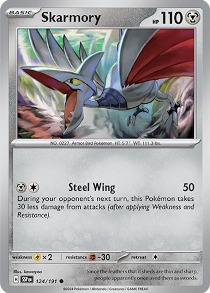 SV08: Surging Sparks (SSP) - Skarmory - 124/191 (#124/191, Common) ()