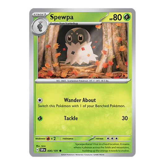 SV08: Surging Sparks (SSP) - Spewpa (#006/191) (Near Mint)